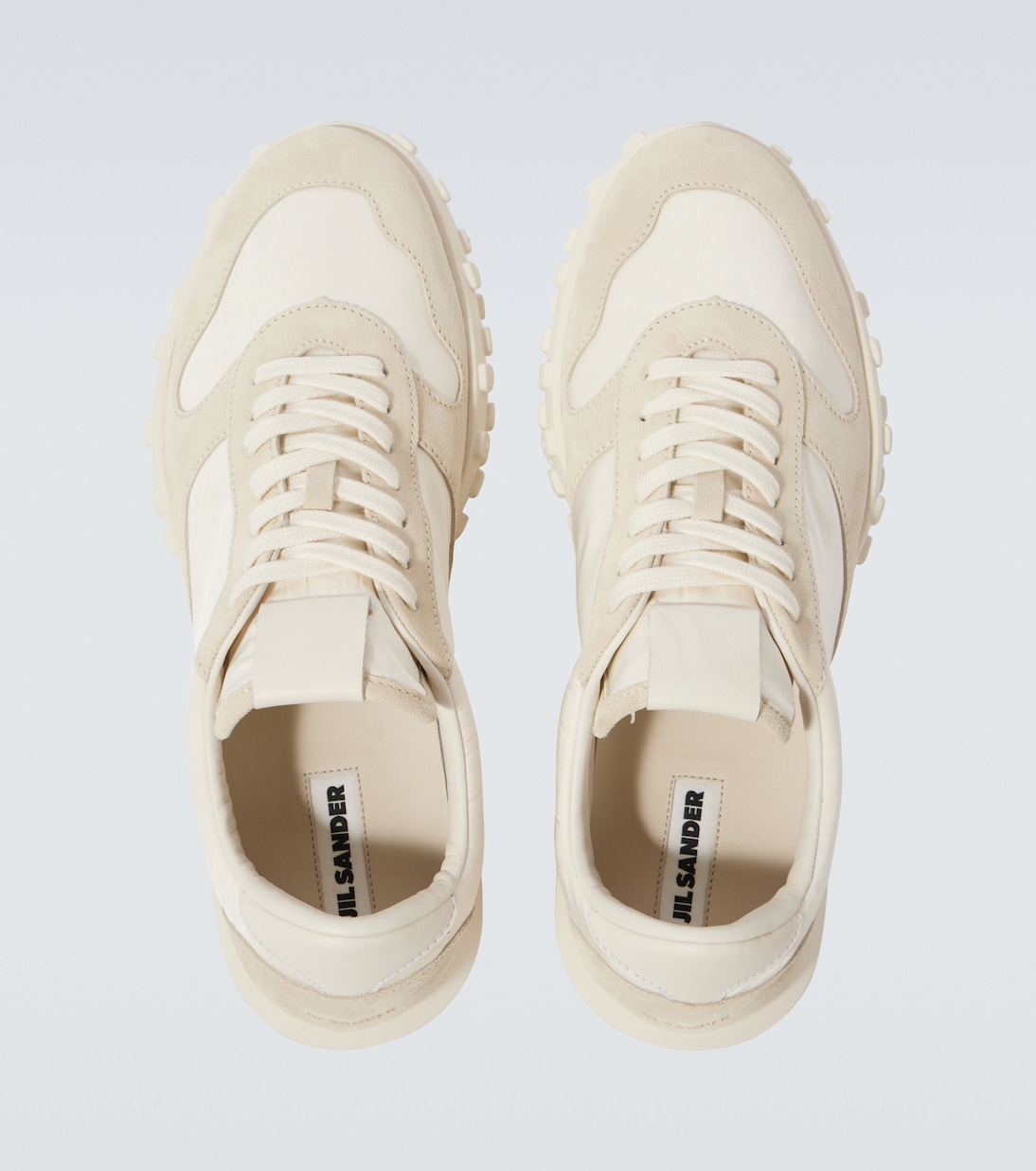 Moon suede-trimmed sneakers | Jil Sander