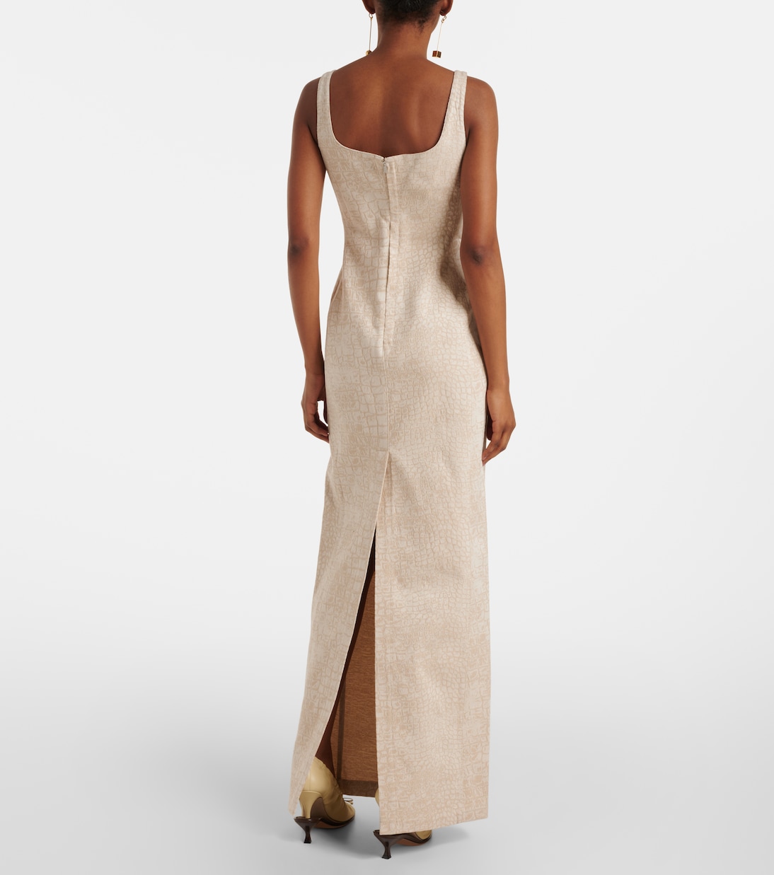 Robe longue De-Nîmes en coton embossé | Jacquemus