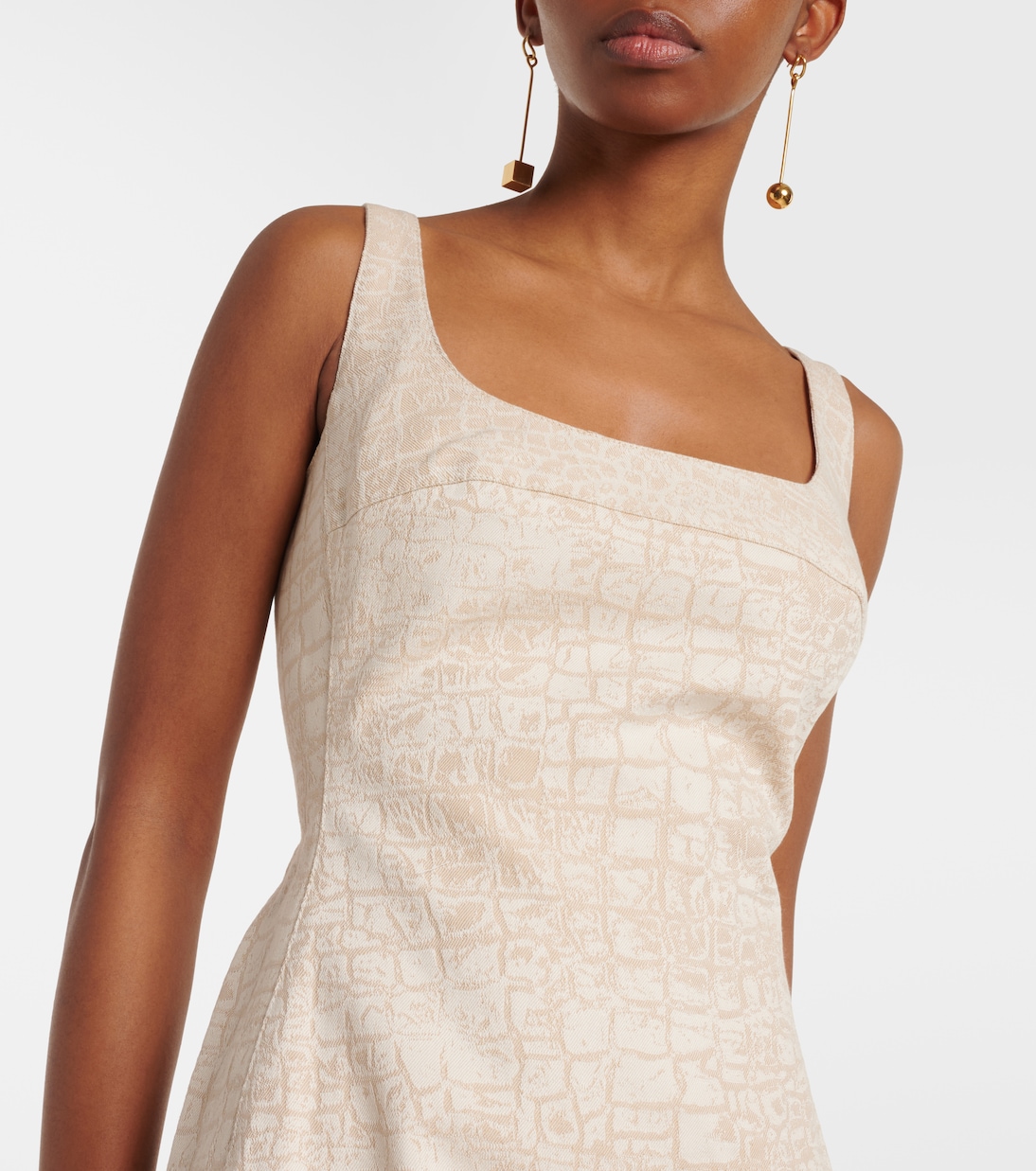 Robe longue De-Nîmes en coton embossé | Jacquemus