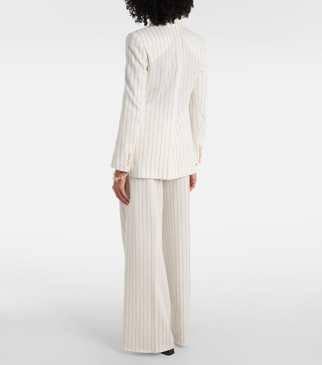 Blazer Jadi rayé en coton et lin | Max Mara