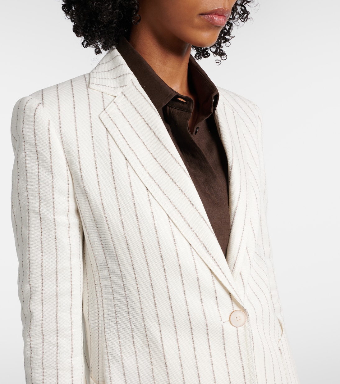Blazer Jadi rayé en coton et lin | Max Mara