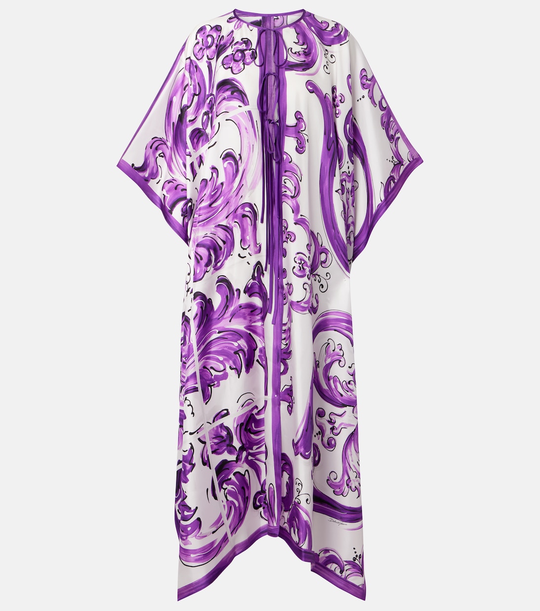 Abito mare Majolica in twill di seta | Dolce&Gabbana