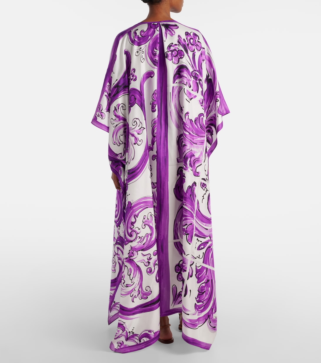 Abito mare Majolica in twill di seta | Dolce&Gabbana