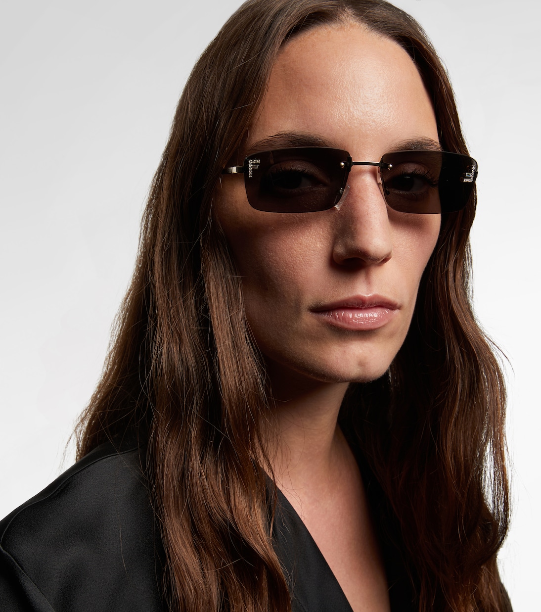 Lunettes de soleil Fendi First Crystal rectangulaires  | Fendi