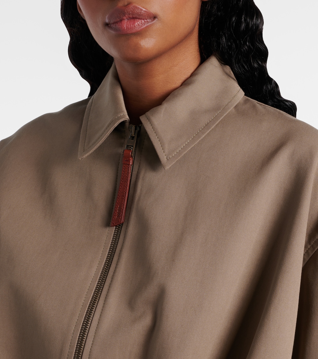 Giacca blouson in twill di cotone e seta | Loewe