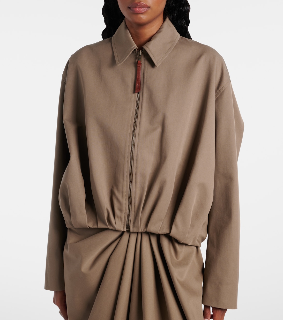 Giacca blouson in twill di cotone e seta | Loewe