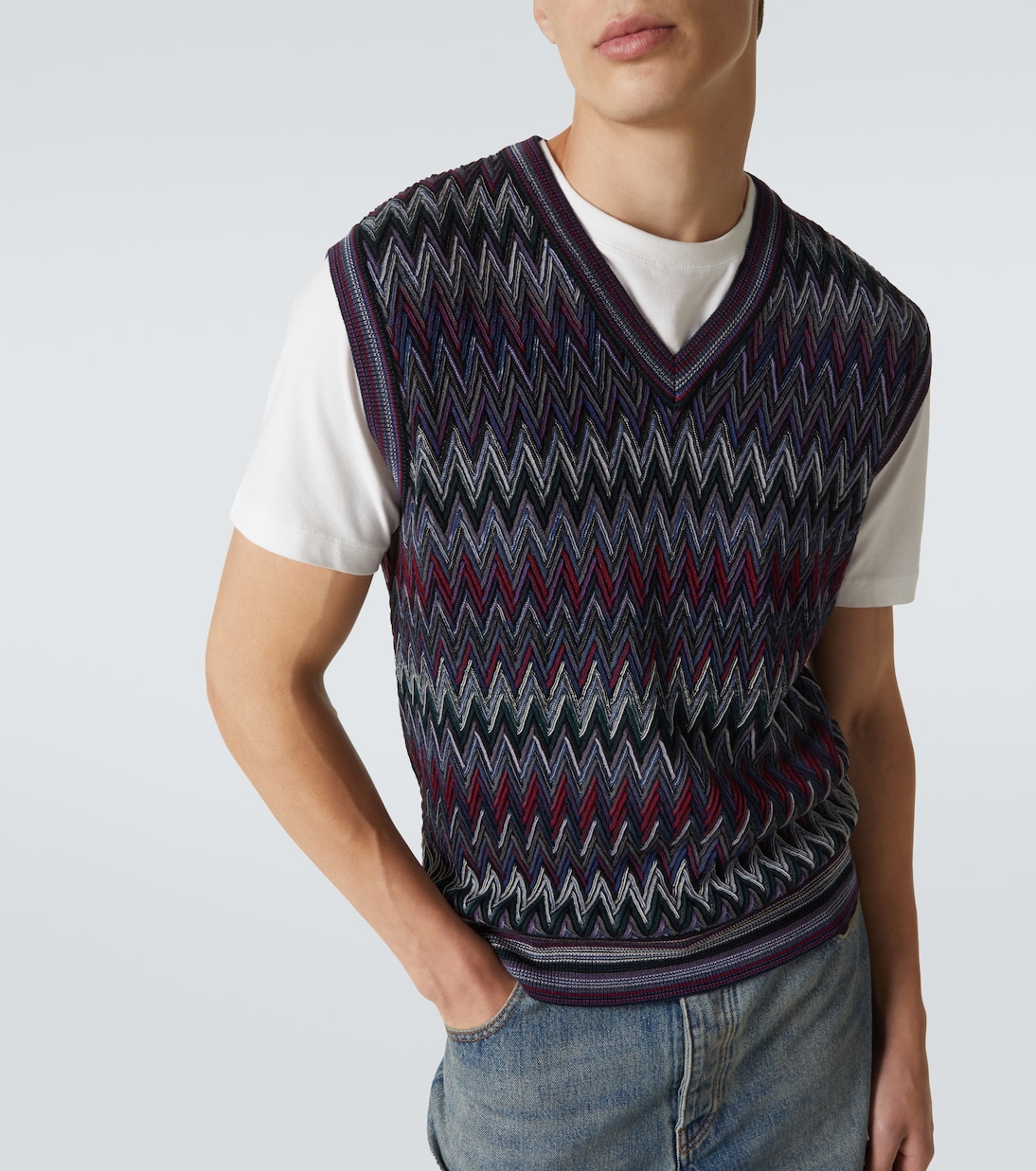 Zigzag wool sweater vest | Missoni