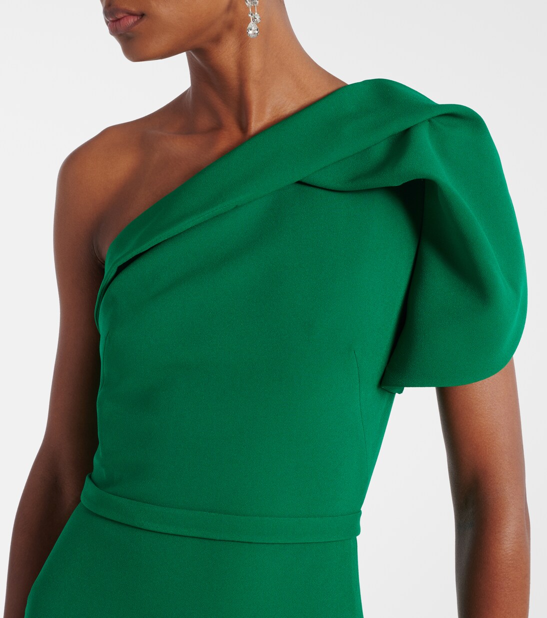 One-shoulder crêpe gown | Safiyaa