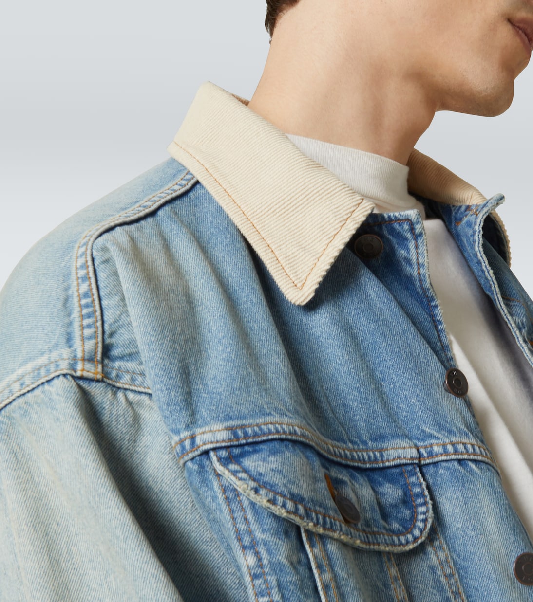 Jeansjacke Joret mit Cord | The Row