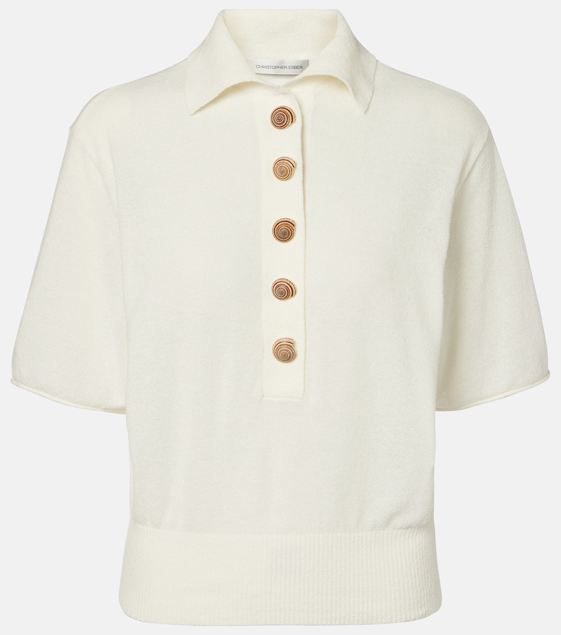 Sundial Shell cotton-blend top | Christopher Esber