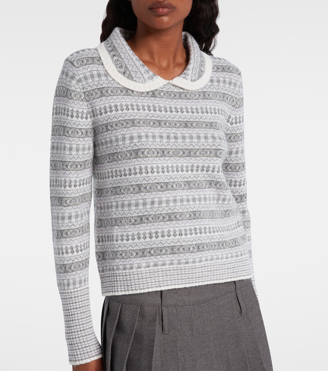 Fair Isle wool-blend jacquard sweater | Thom Browne