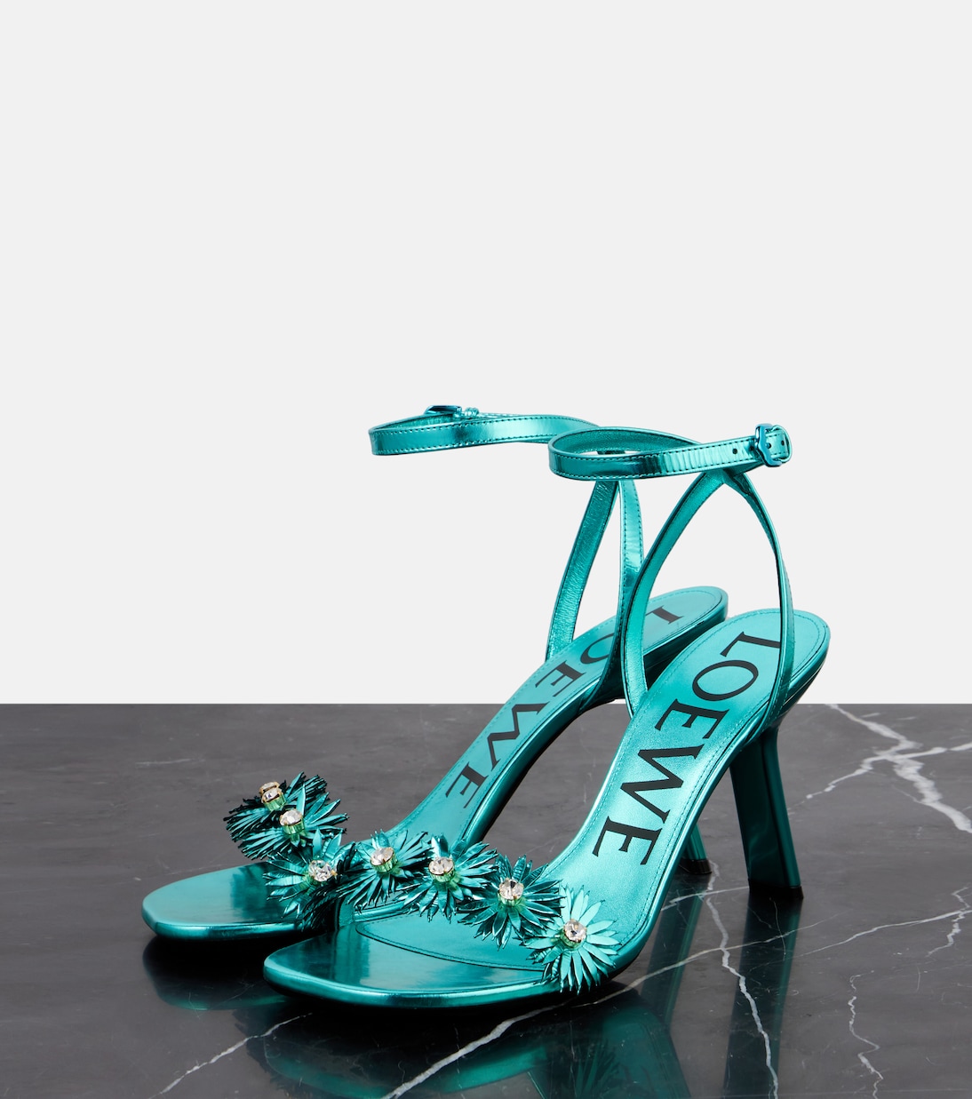 Sandalias Paula's Ibiza Petal Flower de piel | Loewe