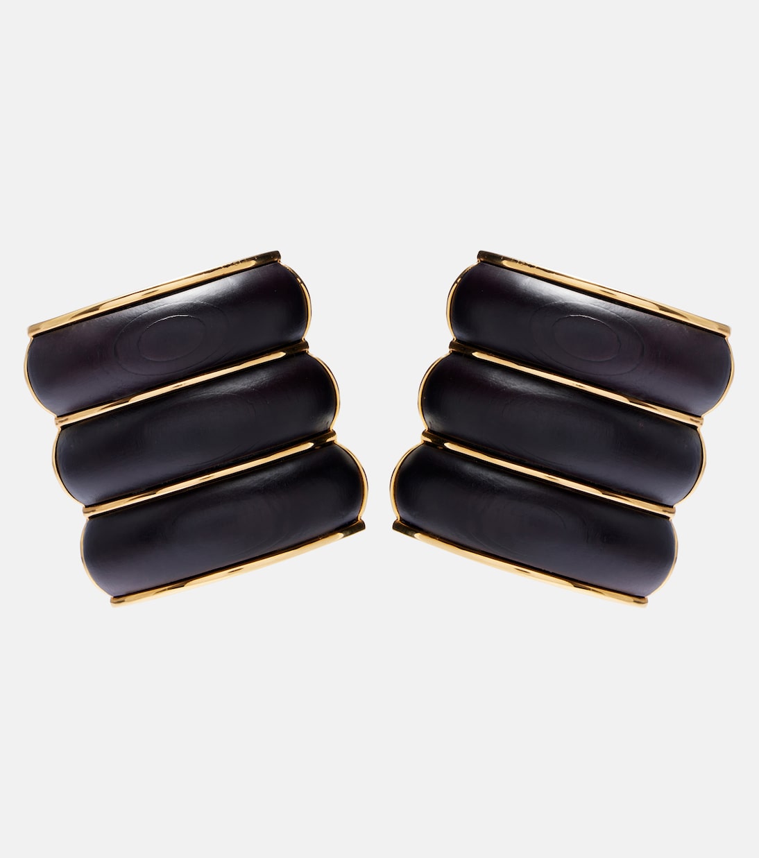Wood clip-on earrings | Alaïa