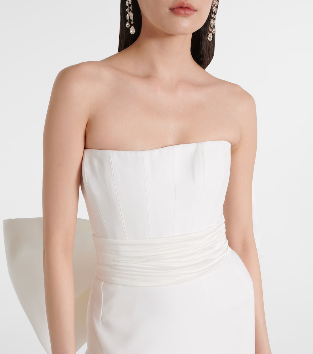 Bridal Nefertiti bow-detail satin gown | The New Arrivals Ilkyaz Ozel
