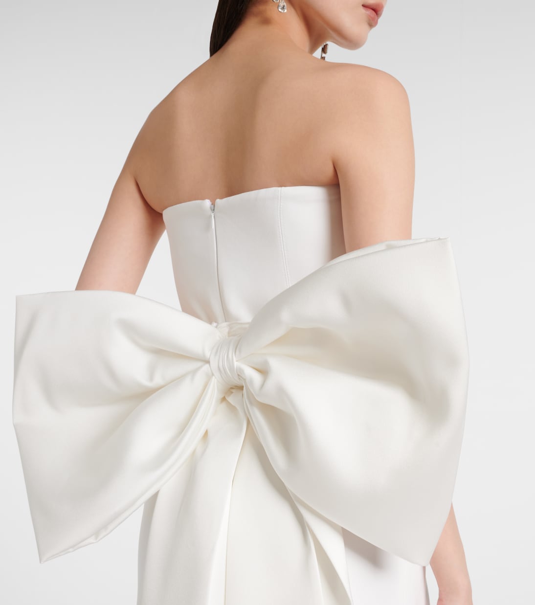 Bridal Nefertiti bow-detail satin gown | The New Arrivals Ilkyaz Ozel