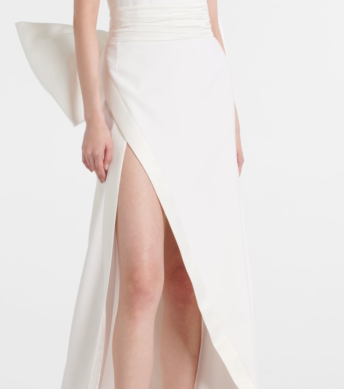 Bridal Nefertiti bow-detail satin gown | The New Arrivals Ilkyaz Ozel