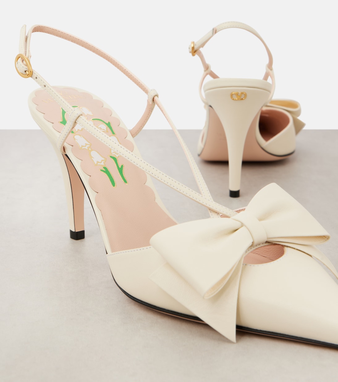 Slingback-Pumps Bowow 85 aus Leder | Valentino Garavani