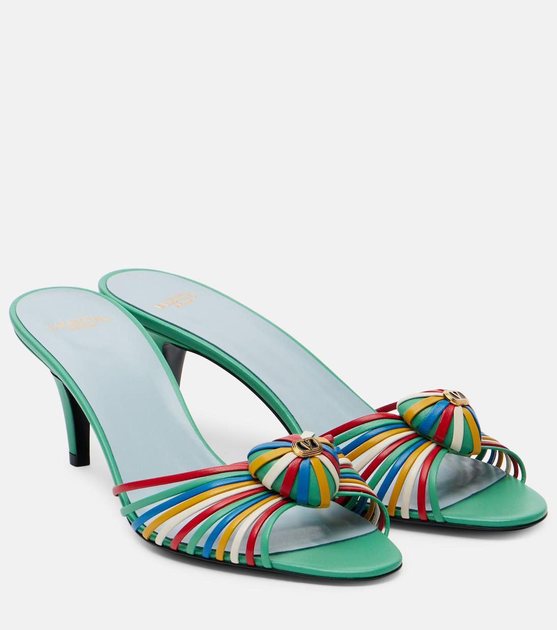 Mules Sandal Royal VLogo 65 en cuir | Valentino Garavani