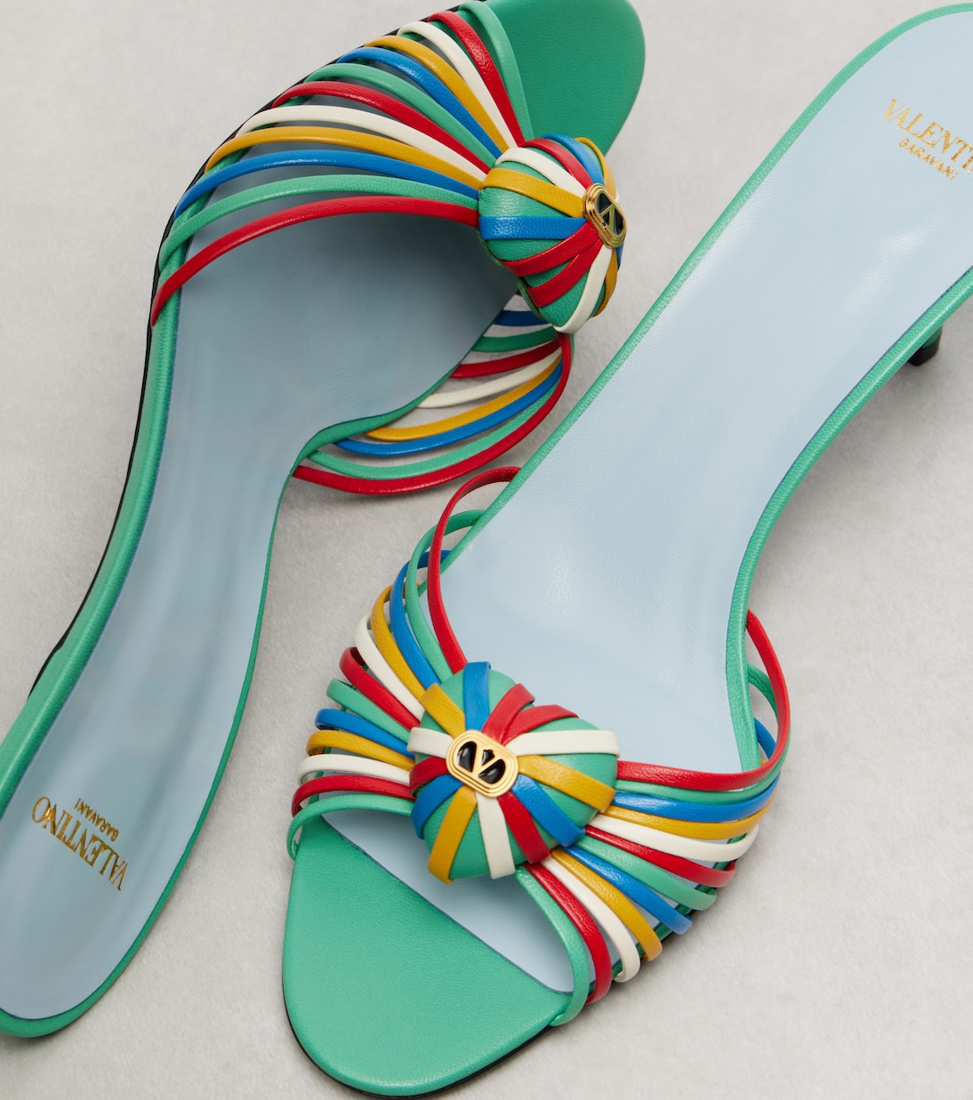 Mules Sandal Royal VLogo 65 en cuir | Valentino Garavani