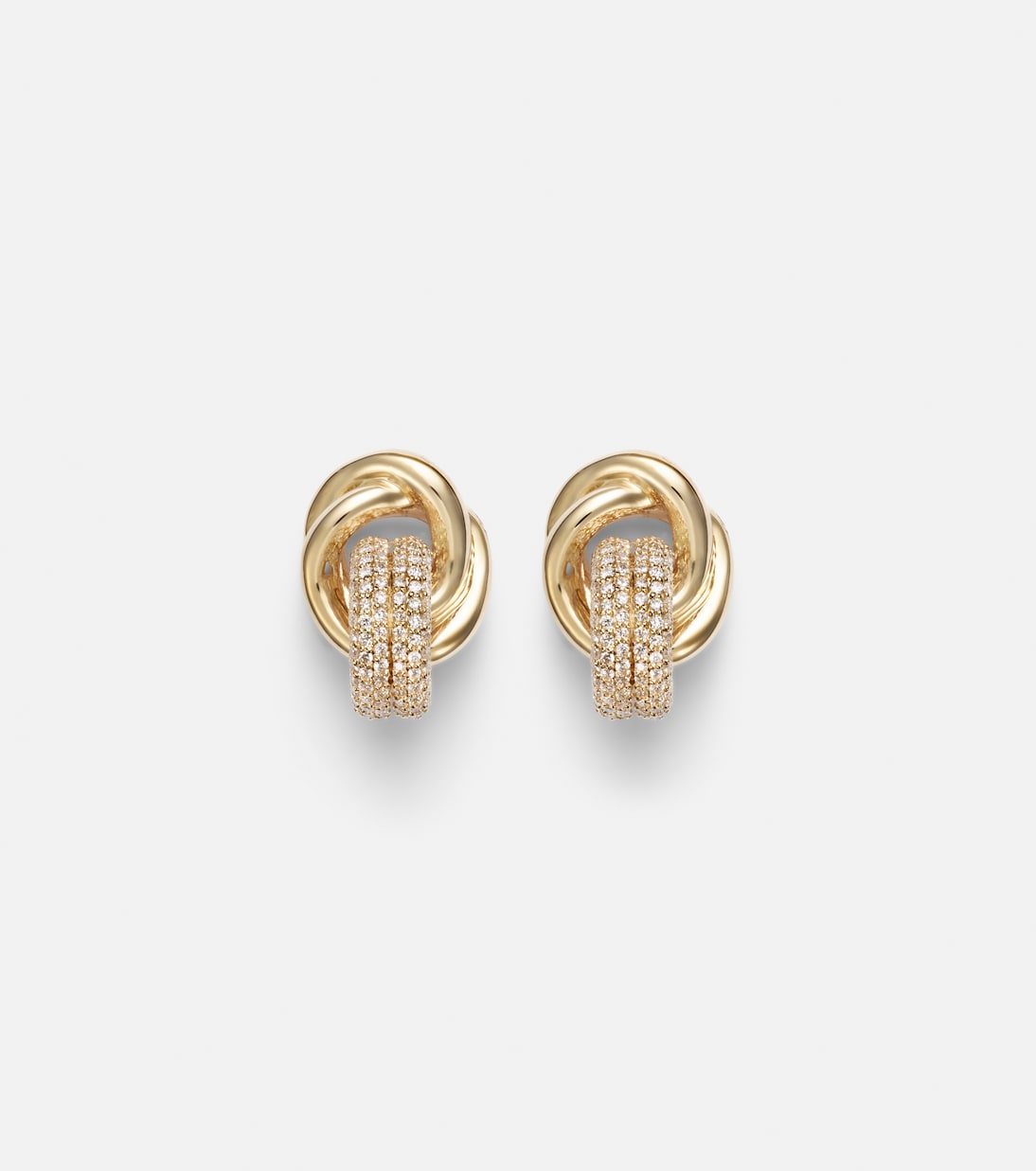 14kt gold earrings with diamonds | Stone and Strand