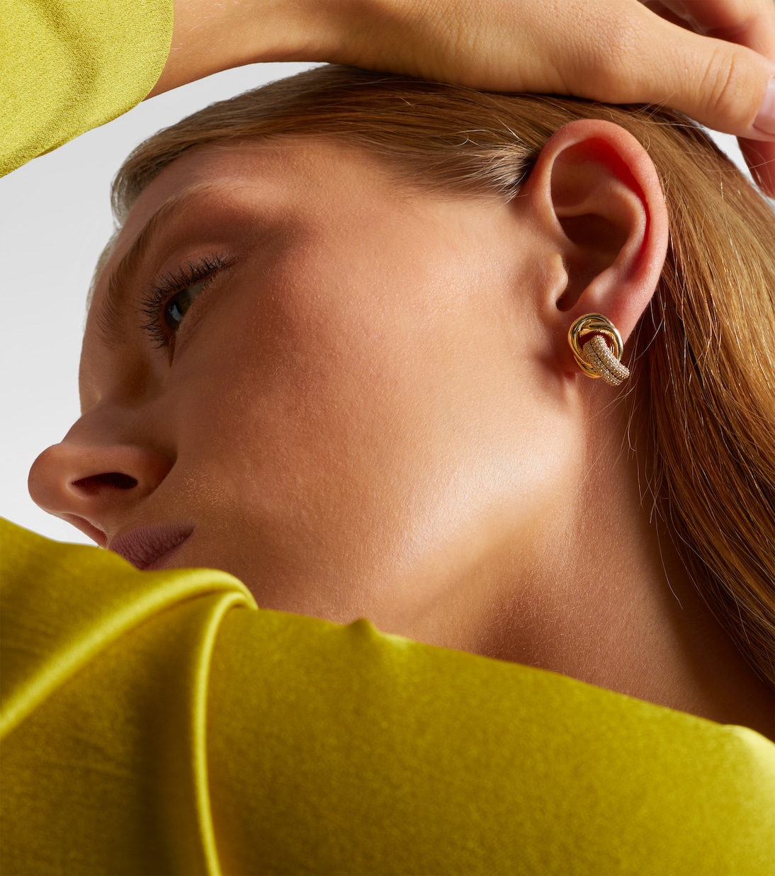 14kt gold earrings with diamonds | Stone and Strand