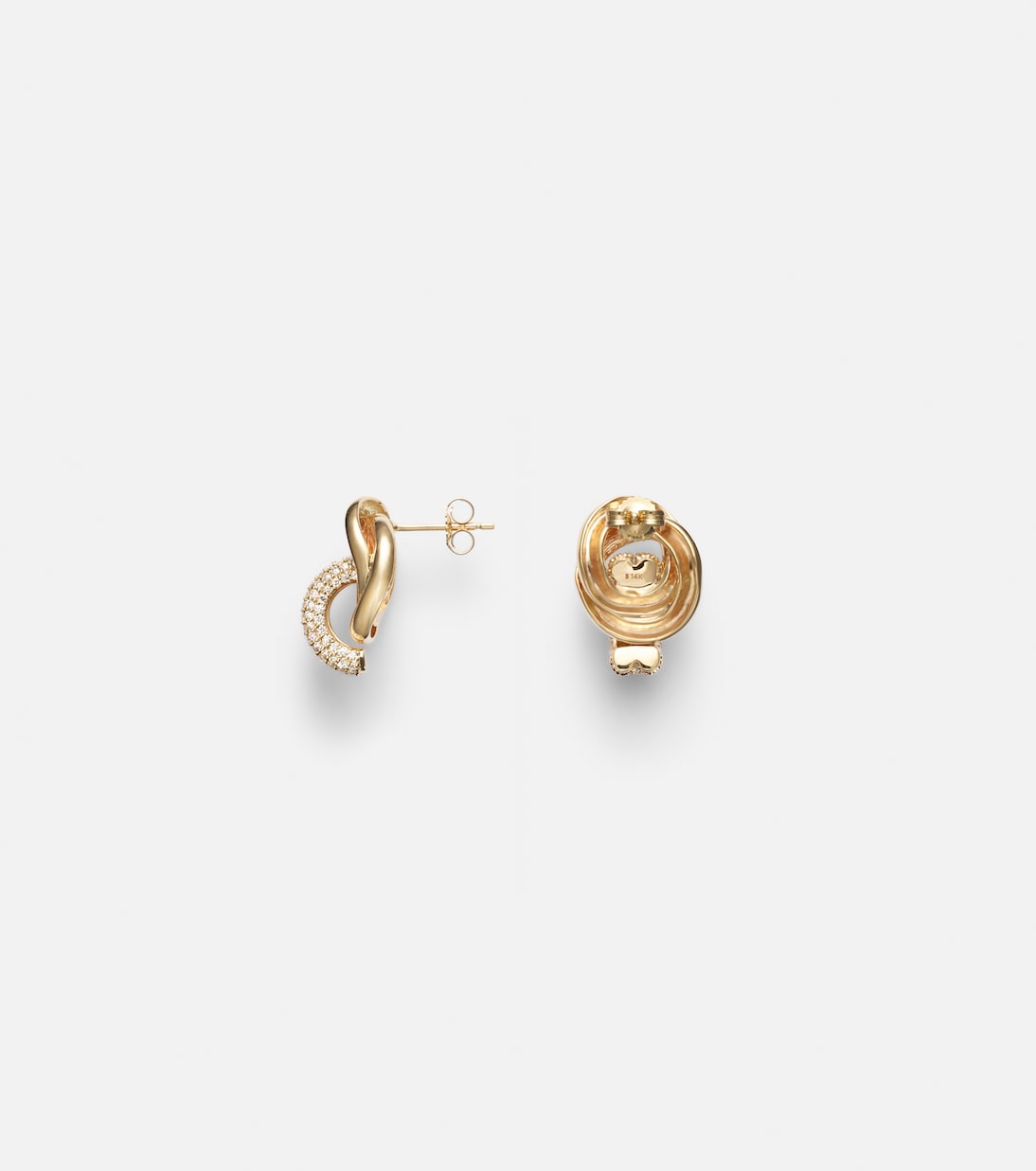 14kt gold earrings with diamonds | Stone and Strand