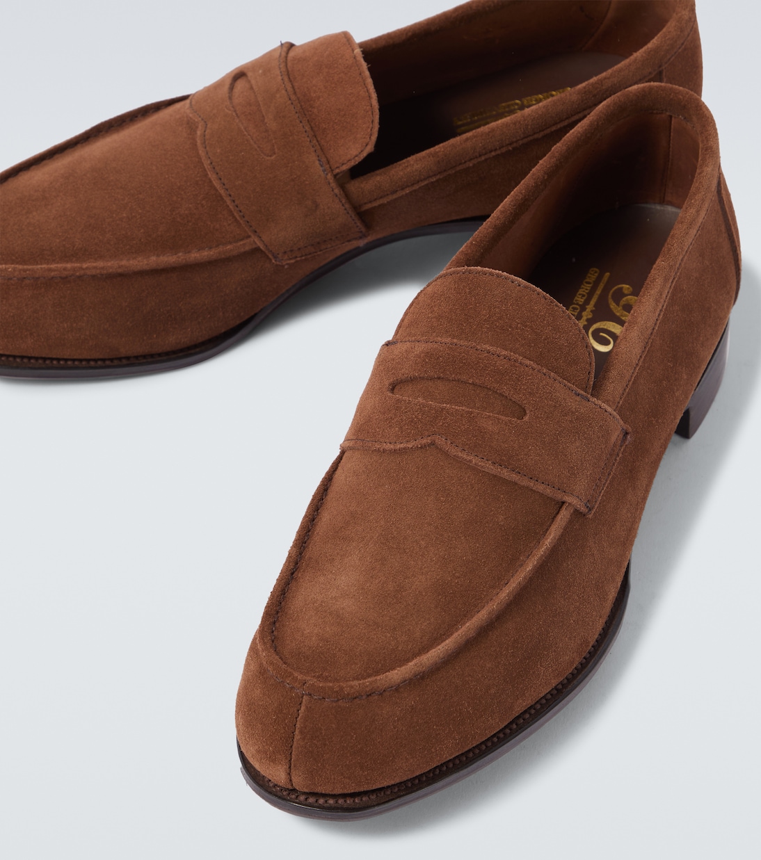 Cannes suede penny loafers | George Cleverley