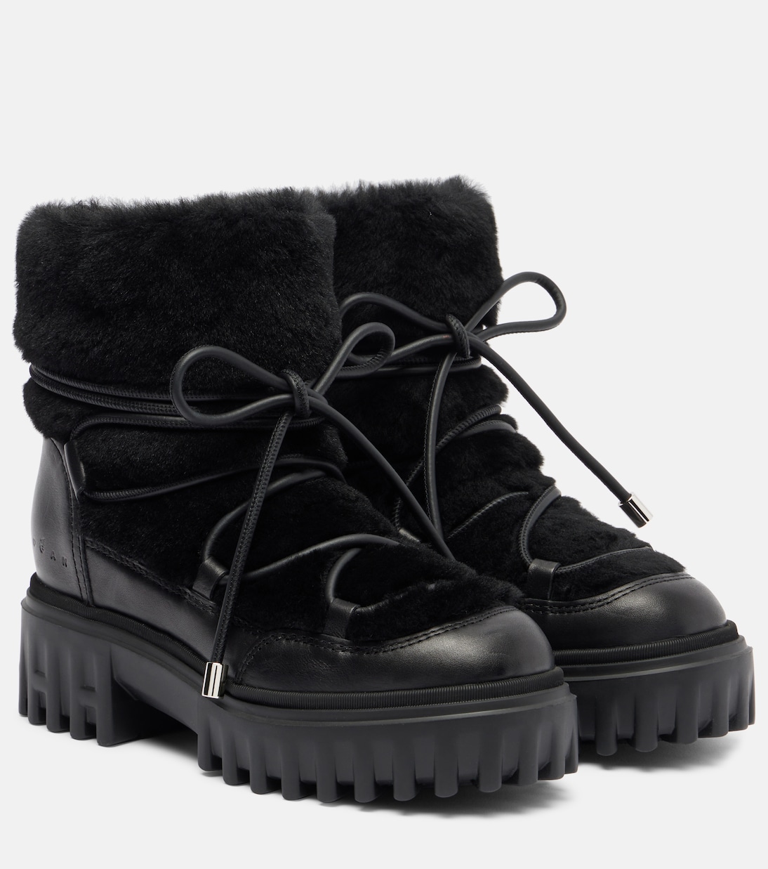 Bottes après-ski en cuir et shearling | Hogan