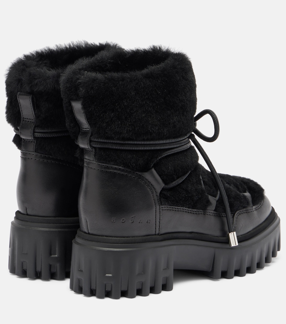 Bottes après-ski en cuir et shearling | Hogan