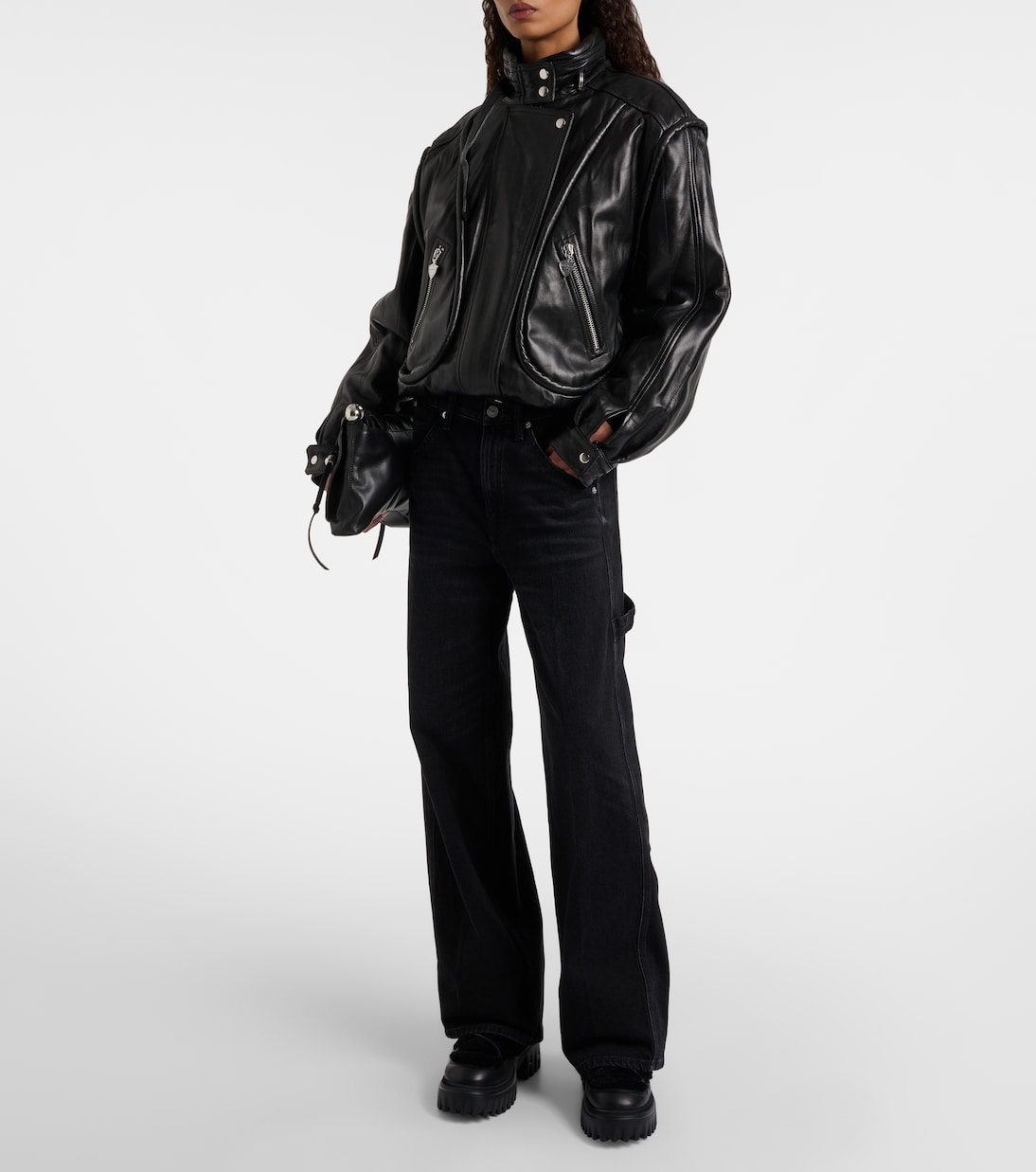 Bottes après-ski en cuir et shearling | Hogan