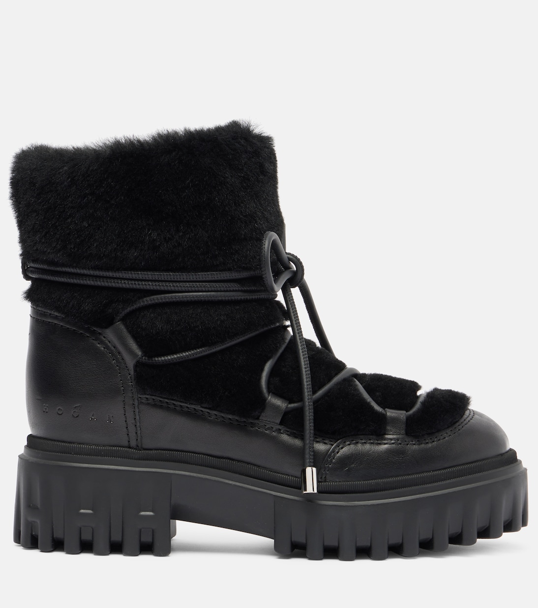 Bottes après-ski en cuir et shearling | Hogan