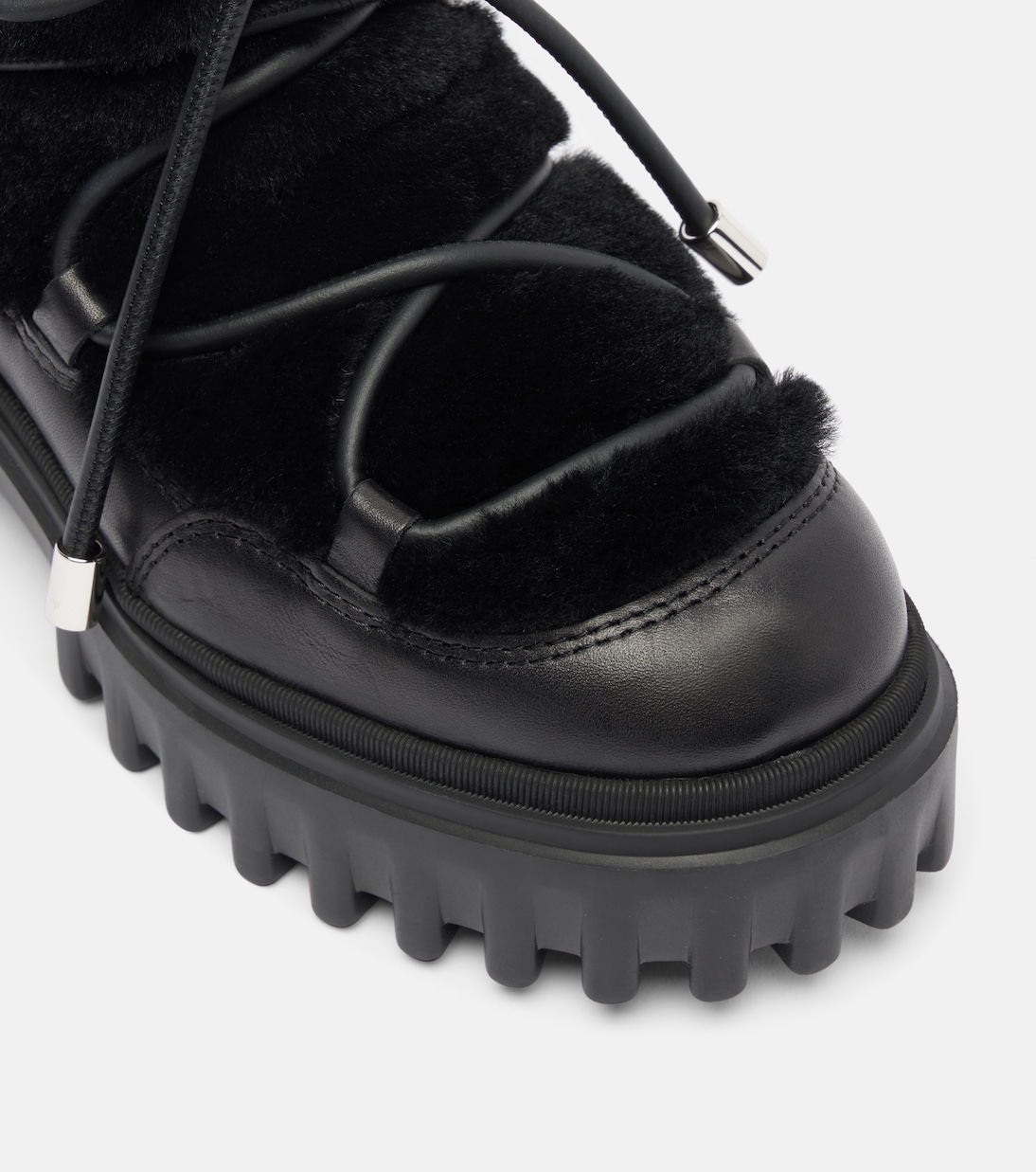 Bottes après-ski en cuir et shearling | Hogan