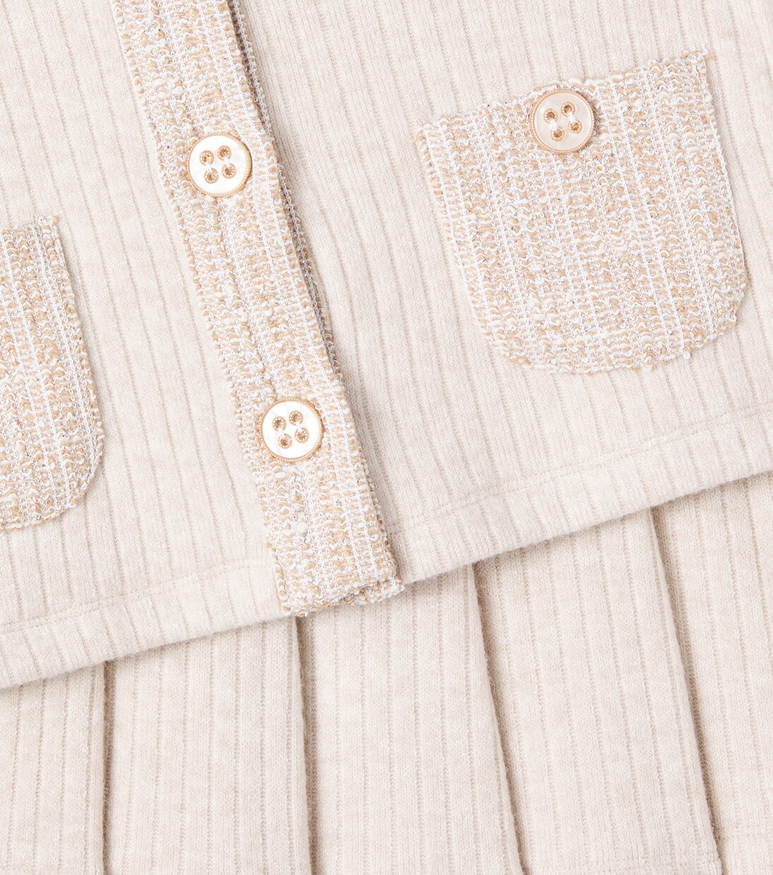 Ribbed-knit cardigan and skirt set | Patachou