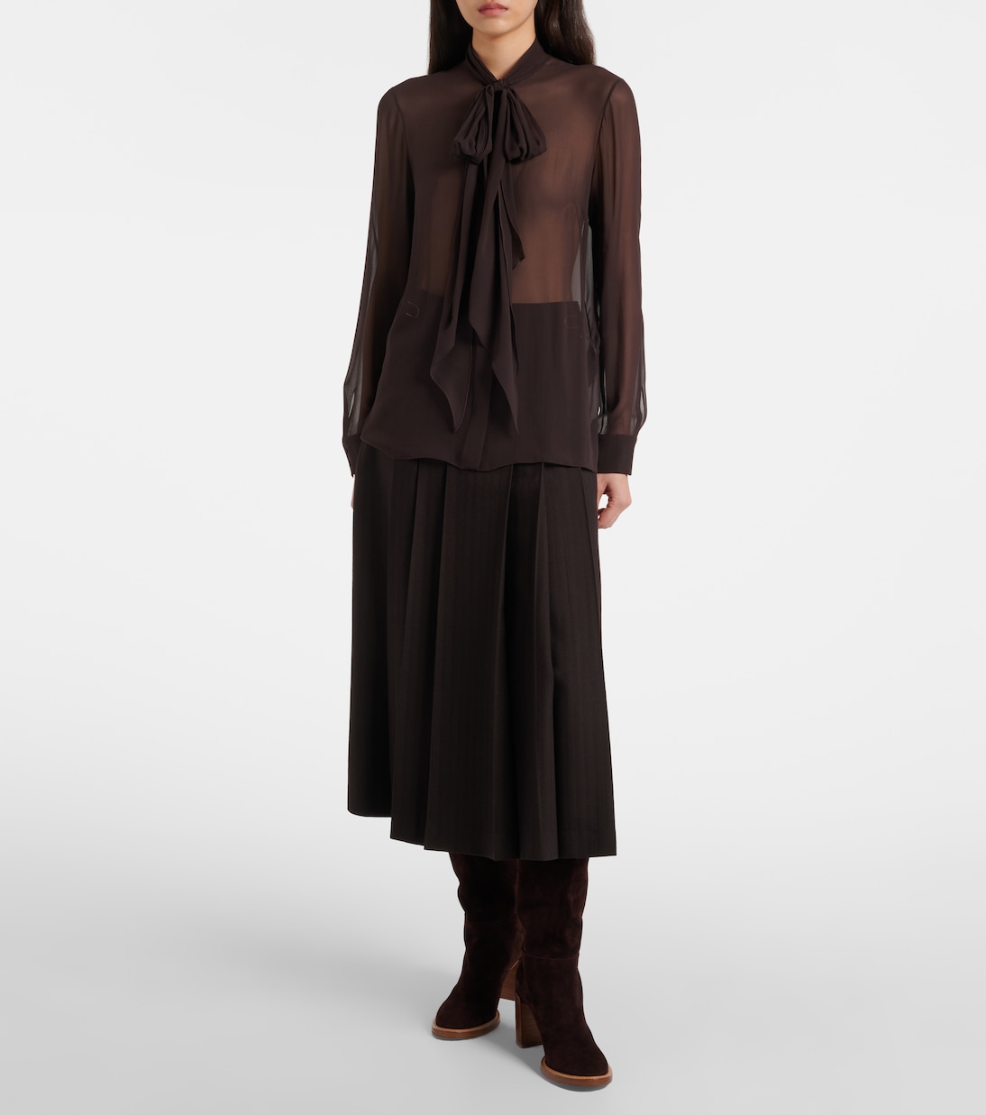 Shildon tie-neck silk blouse | Gabriela Hearst