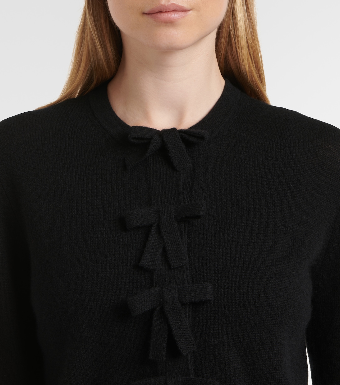 Bow-detail cashmere cardigan | Jardin des Orangers