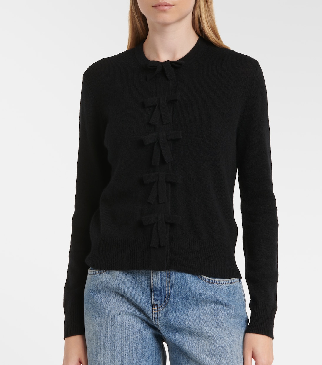 Bow-detail cashmere cardigan | Jardin des Orangers