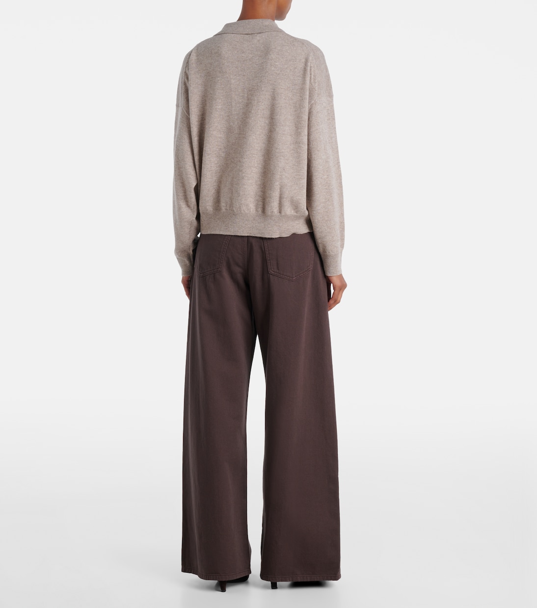 Wool and cashmere polo sweater | Jardin des Orangers