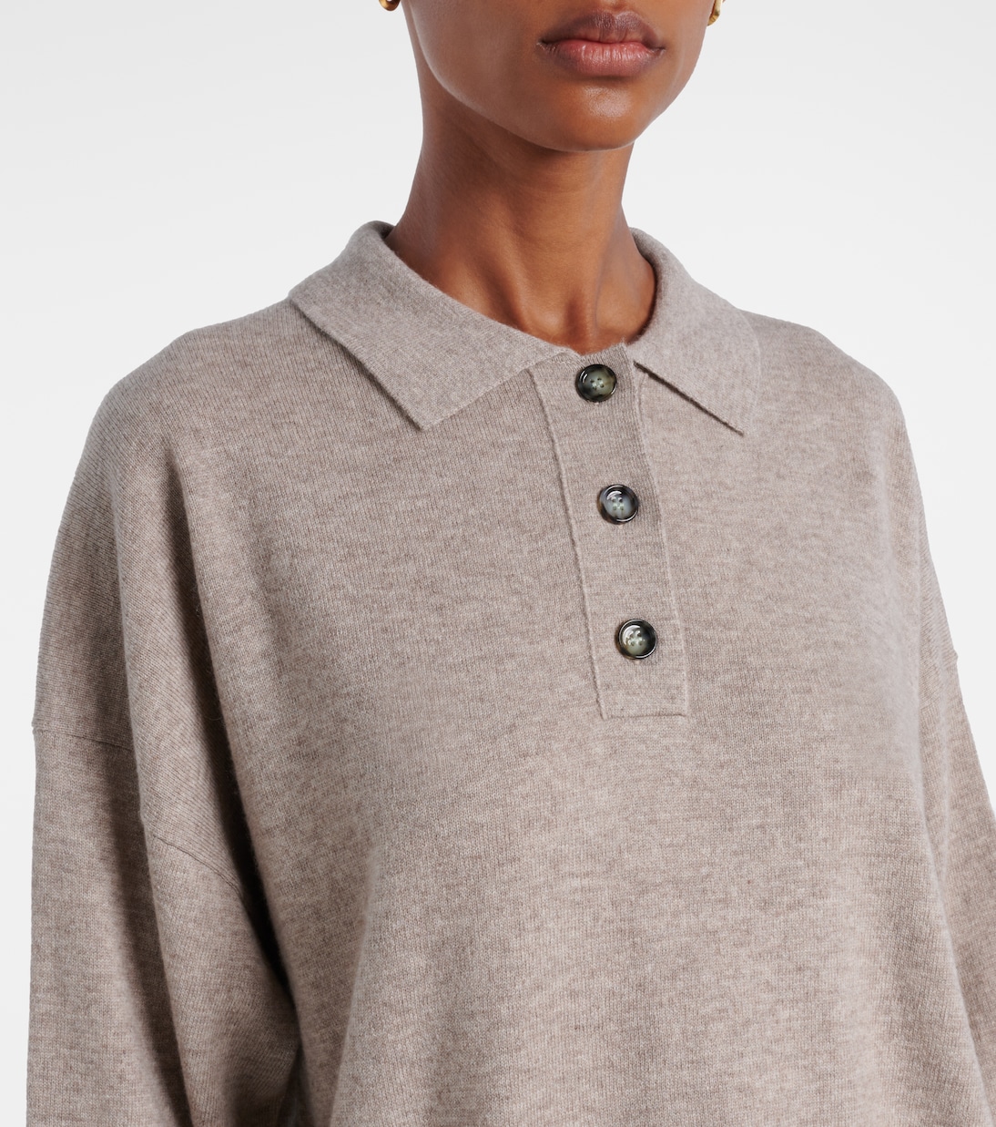 Wool and cashmere polo sweater | Jardin des Orangers