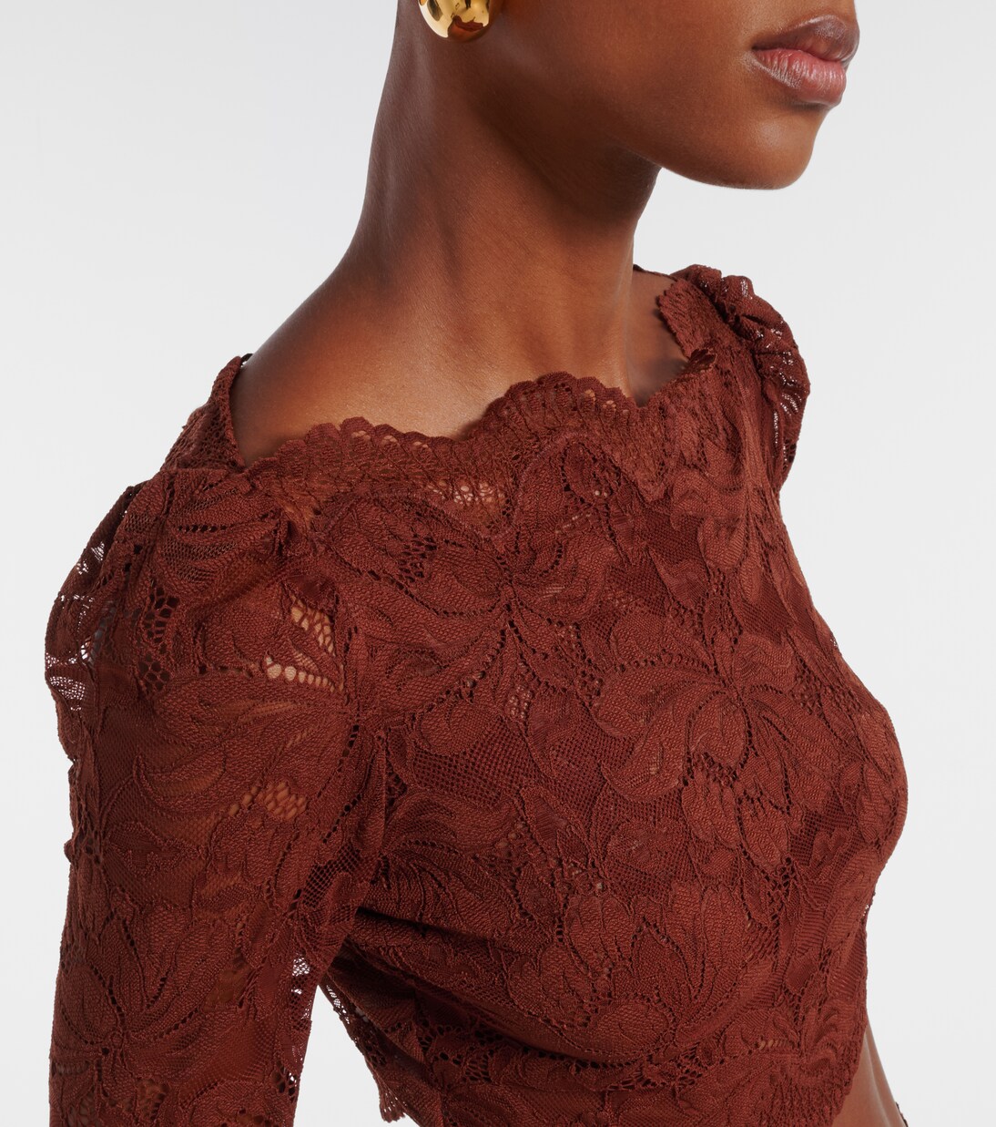 Floral lace crop top | Rabanne