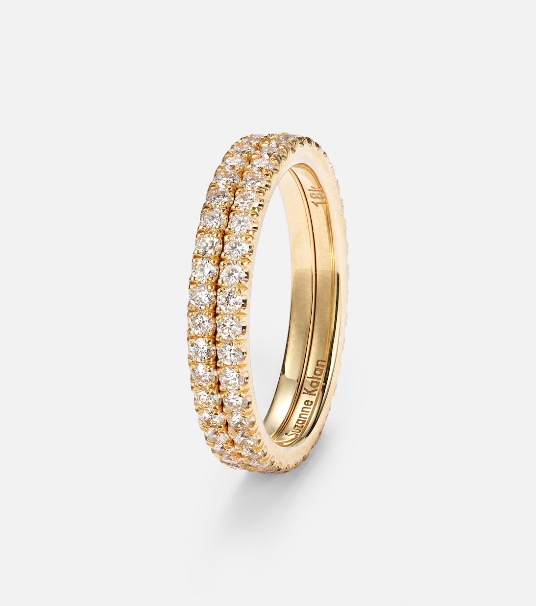 Midi 18kt gold tech ring jackets with diamonds | Suzanne Kalan