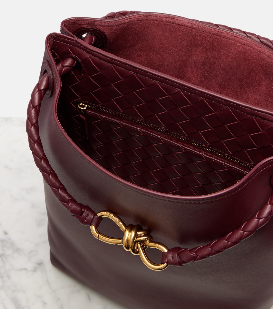 Andiamo Small leather bucket bag | Bottega Veneta