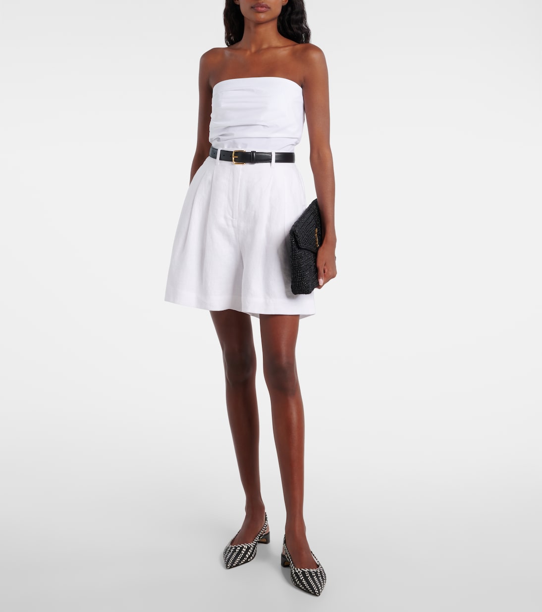 Shorts Marchello de lino de tiro alto | Posse