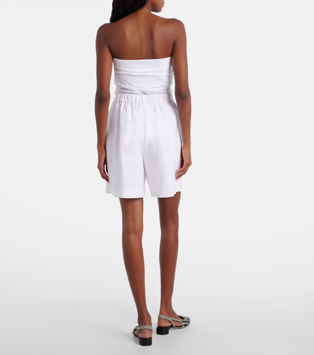 Shorts Marchello de lino de tiro alto | Posse