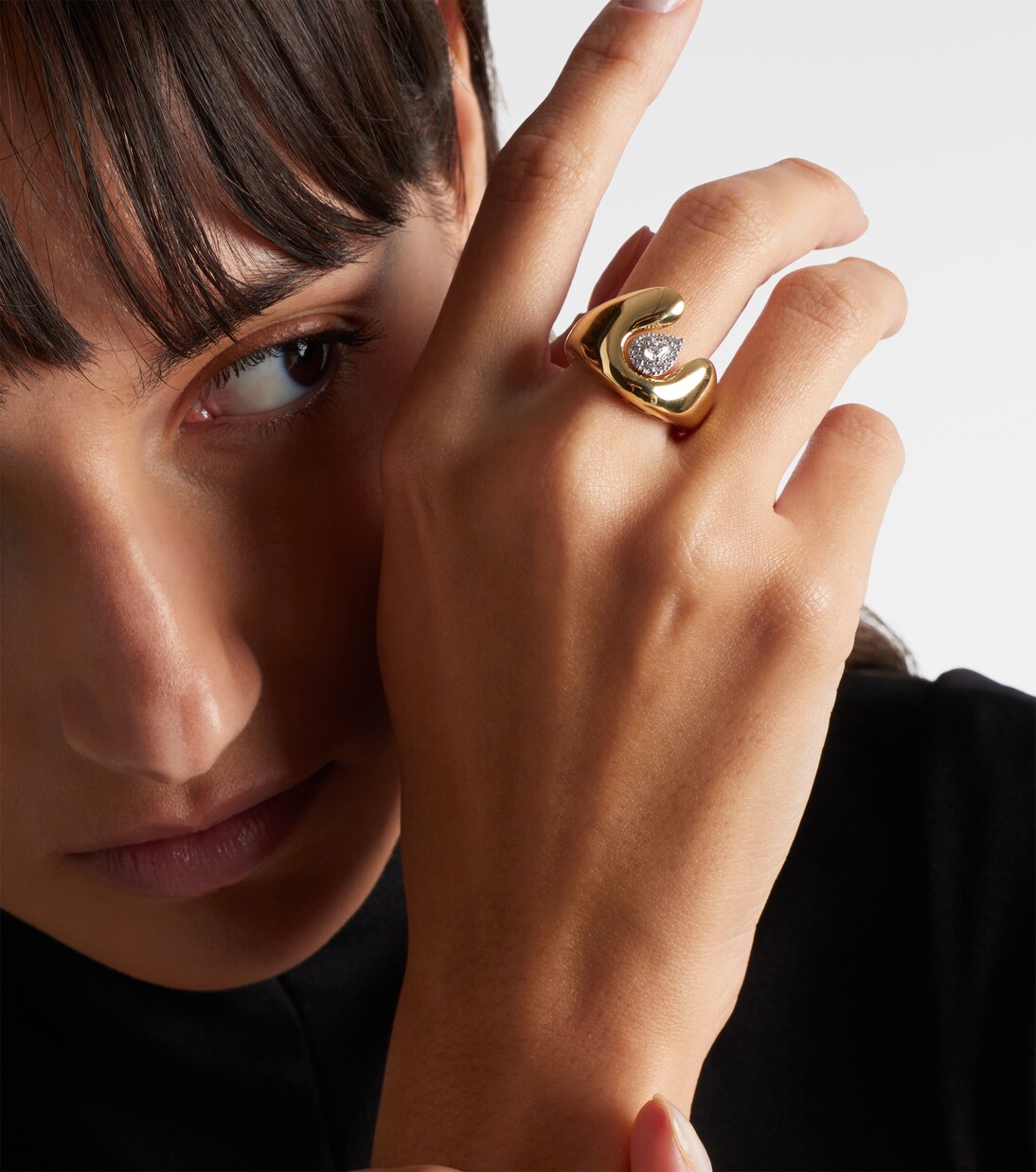 Golden Strada 18kt gold ring with diamonds | Yeprem