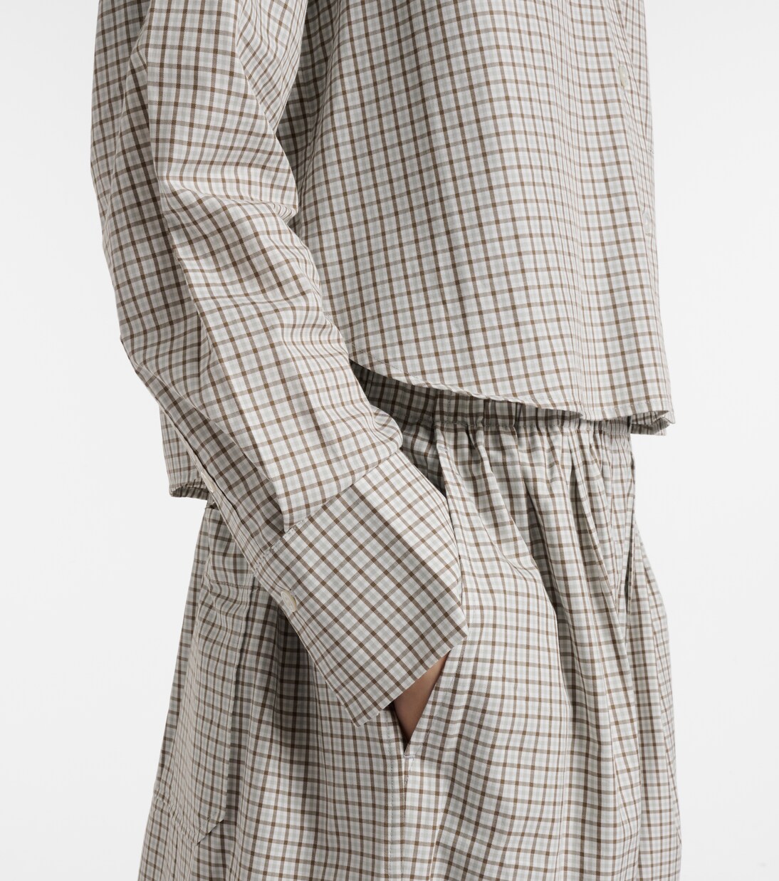 White Label Olive checked cotton shirt | Proenza Schouler