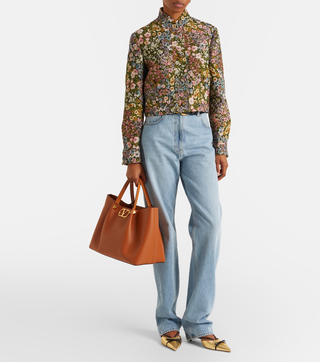 Tote Bag VLogo Medium aus Leder | Valentino Garavani