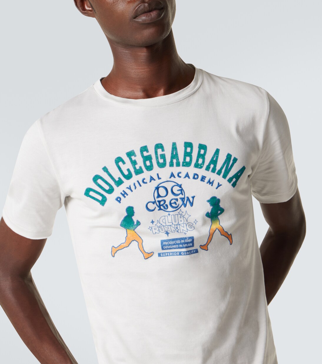 Embroidered printed cotton jersey T-shirt | Dolce&Gabbana