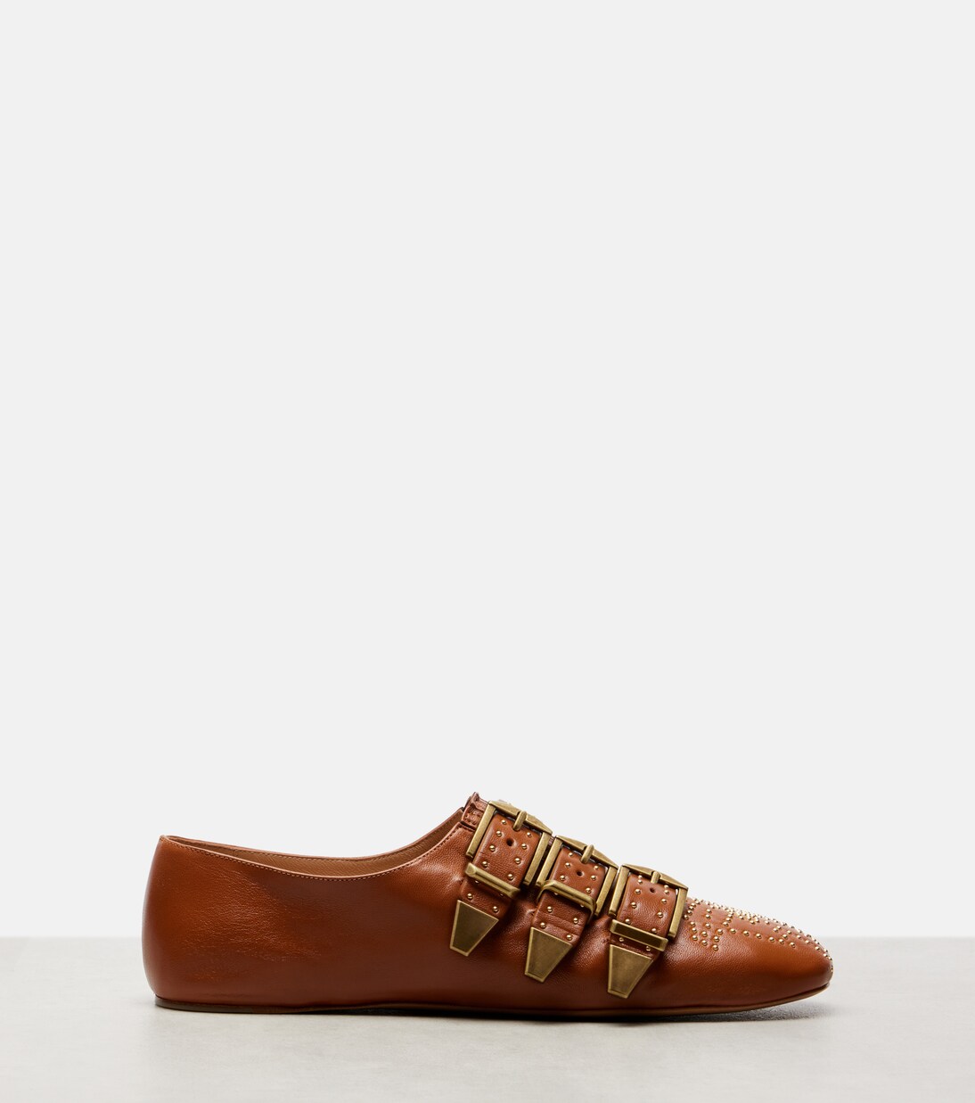 Susanna studded leather ballet flats | Chloé