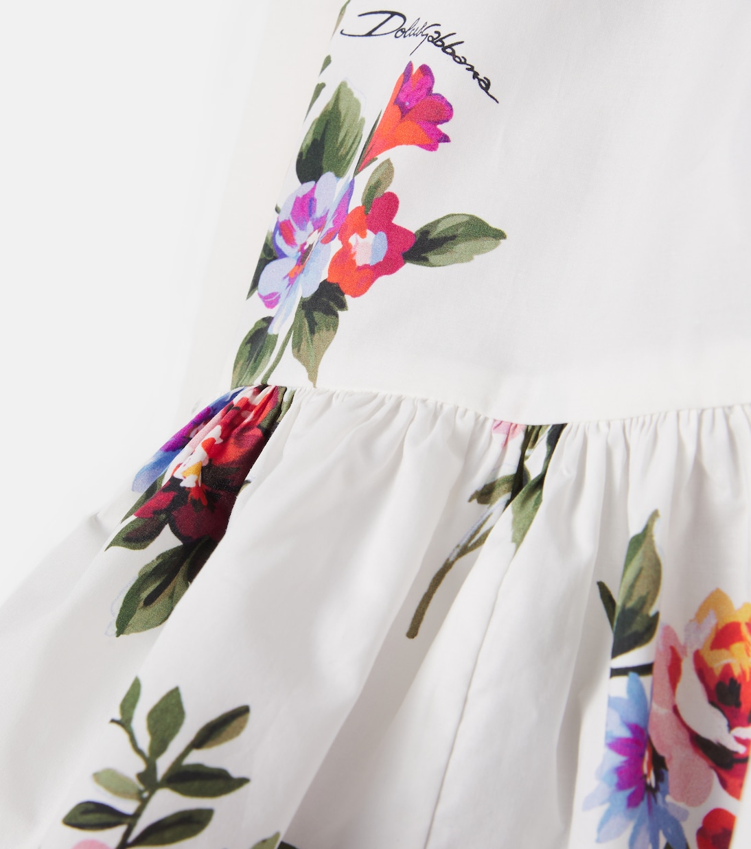 Floral cotton poplin skirt | Dolce&Gabbana Kids