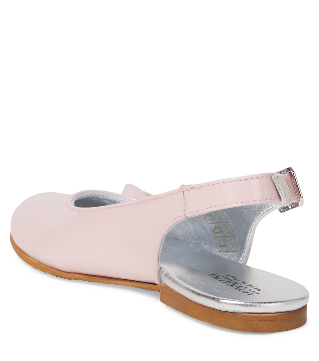 Ballerines slingback en cuir à ornements | Monnalisa